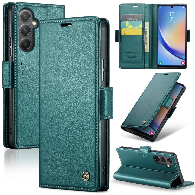 Samsung Galaxy A34 5G Leather Wallet Case - RFID Blocking, Stand Function, Card Slots