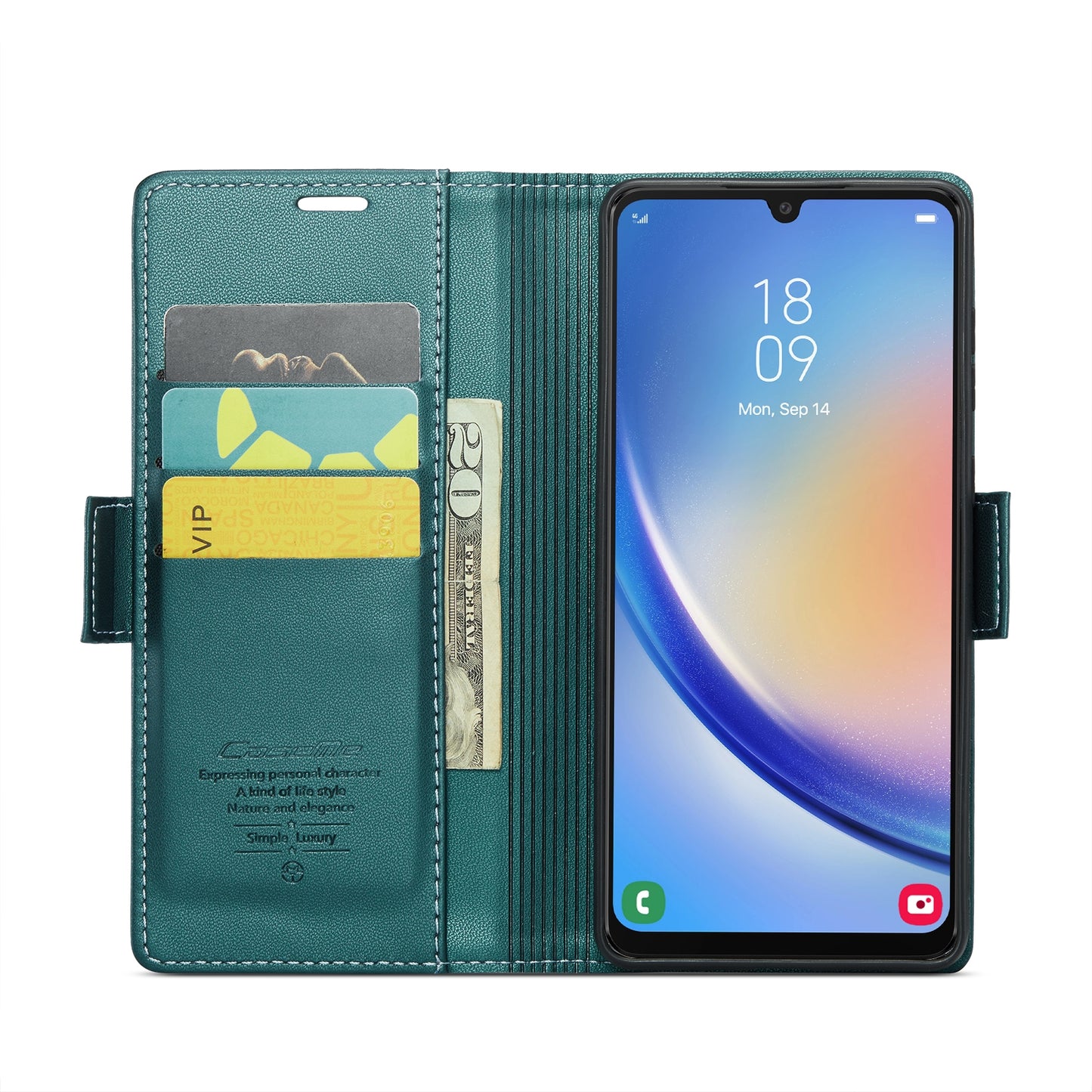 Samsung Galaxy A34 5G Leather Wallet Case - RFID Blocking, Stand Function, Card Slots