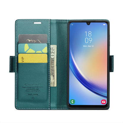 Samsung Galaxy A34 5G Leather Wallet Case - RFID Blocking, Stand Function, Card Slots