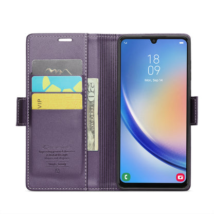 Samsung Galaxy A34 5G Leather Wallet Case - RFID Blocking, Stand Function, Card Slots