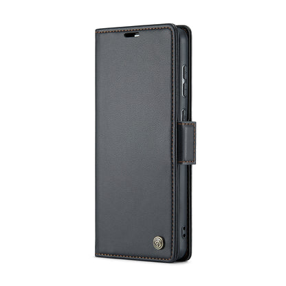 Samsung Galaxy A73 5G Leather Wallet Case - RFID Blocking, Stand Function, Card Slots