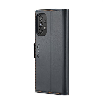 Samsung Galaxy A73 5G Leather Wallet Case - RFID Blocking, Stand Function, Card Slots