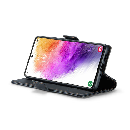 Samsung Galaxy A73 5G Leather Wallet Case - RFID Blocking, Stand Function, Card Slots
