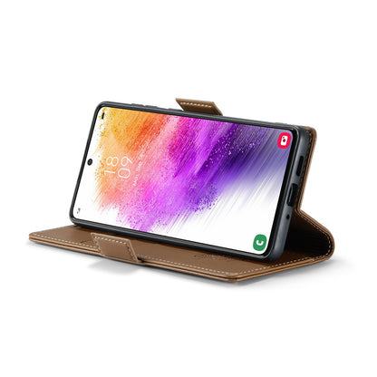 Samsung Galaxy A73 5G Leather Wallet Case - RFID Blocking, Stand Function, Card Slots