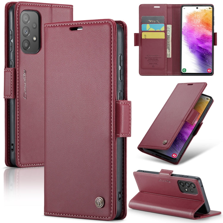 Samsung Galaxy A73 5G Leather Wallet Case - RFID Blocking, Stand Function, Card Slots