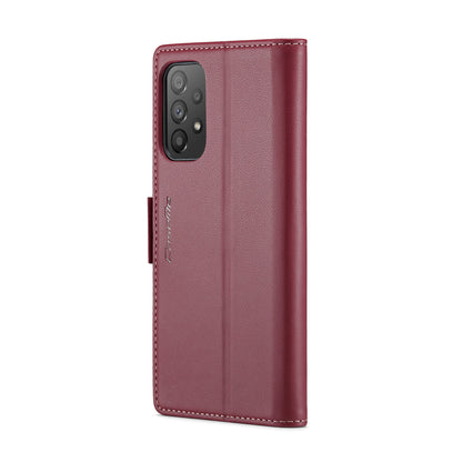 Samsung Galaxy A73 5G Leather Wallet Case - RFID Blocking, Stand Function, Card Slots