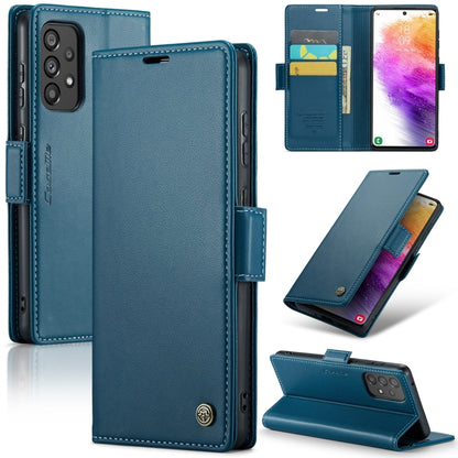 Samsung Galaxy A73 5G Leather Wallet Case - RFID Blocking, Stand Function, Card Slots
