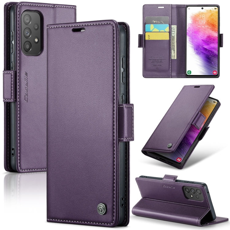 Samsung Galaxy A73 5G Leather Wallet Case - RFID Blocking, Stand Function, Card Slots