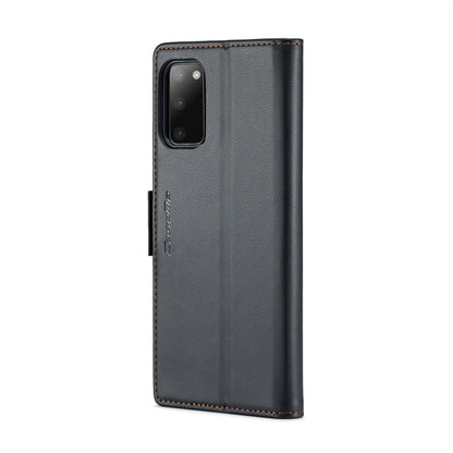 Samsung Galaxy S20 Leather Wallet Case - RFID Blocking, Stand Function, Card Slots