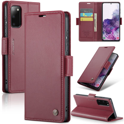 Samsung Galaxy S20 Leather Wallet Case - RFID Blocking, Stand Function, Card Slots
