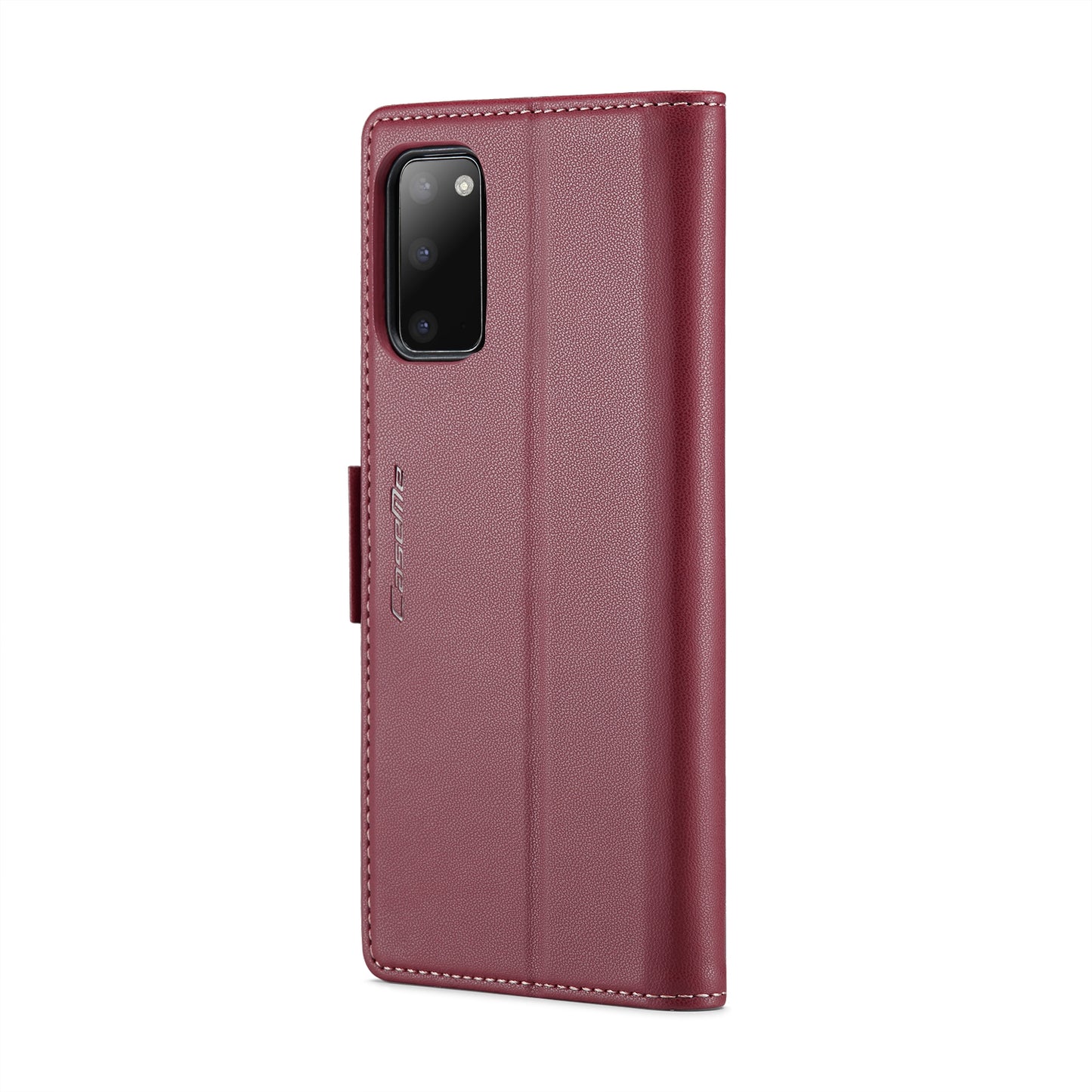 Samsung Galaxy S20 Leather Wallet Case - RFID Blocking, Stand Function, Card Slots