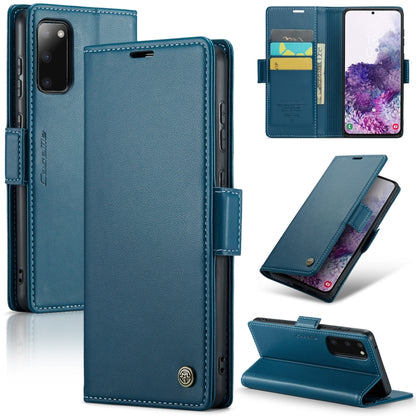 Samsung Galaxy S20 Leather Wallet Case - RFID Blocking, Stand Function, Card Slots