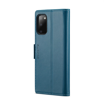 Samsung Galaxy S20 Leather Wallet Case - RFID Blocking, Stand Function, Card Slots
