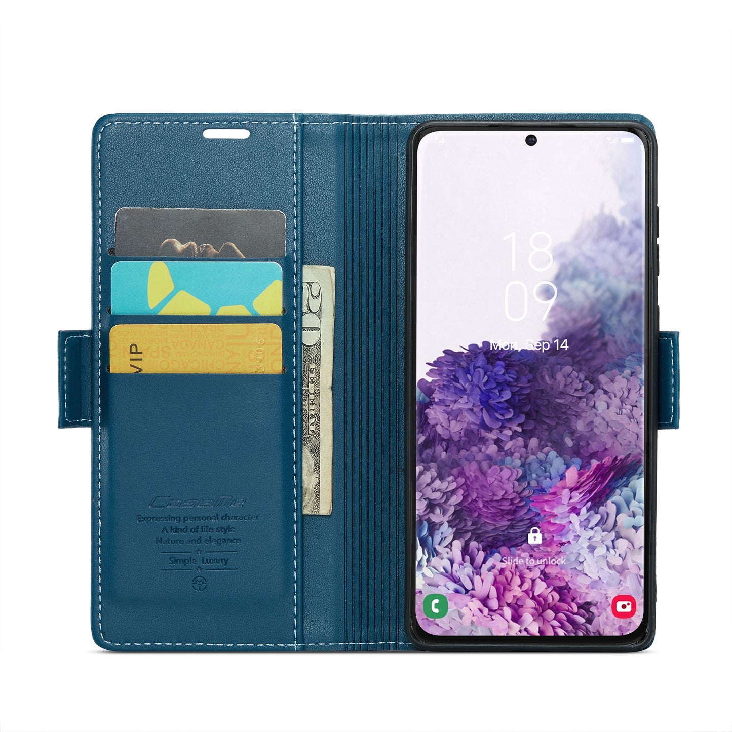 Samsung Galaxy S20 Leather Wallet Case - RFID Blocking, Stand Function, Card Slots