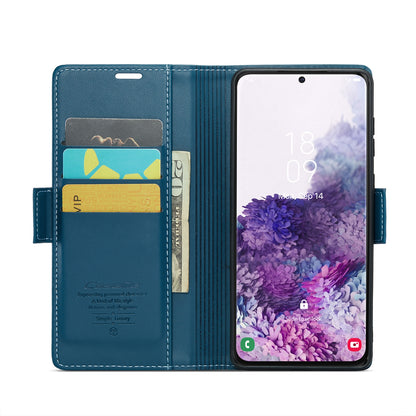 Samsung Galaxy S20 Leather Wallet Case - RFID Blocking, Stand Function, Card Slots