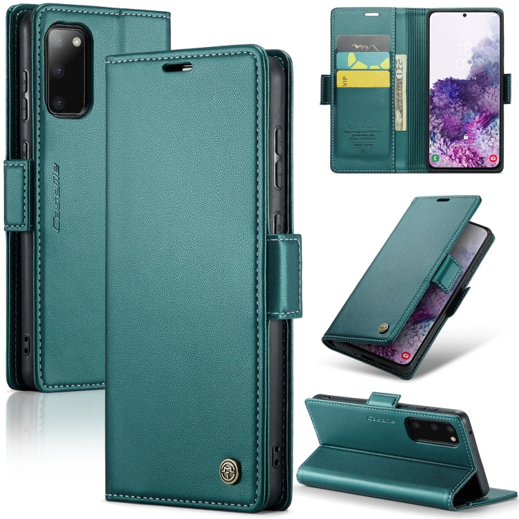 Samsung Galaxy S20 Leather Wallet Case - RFID Blocking, Stand Function, Card Slots