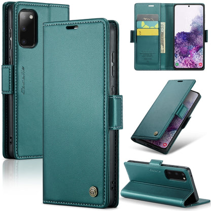 Samsung Galaxy S20 Leather Wallet Case - RFID Blocking, Stand Function, Card Slots
