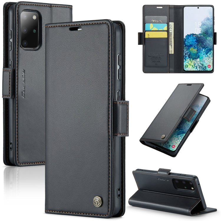 Samsung Galaxy S20+ Leather Wallet Case - RFID Blocking, Stand Function, Card Slots