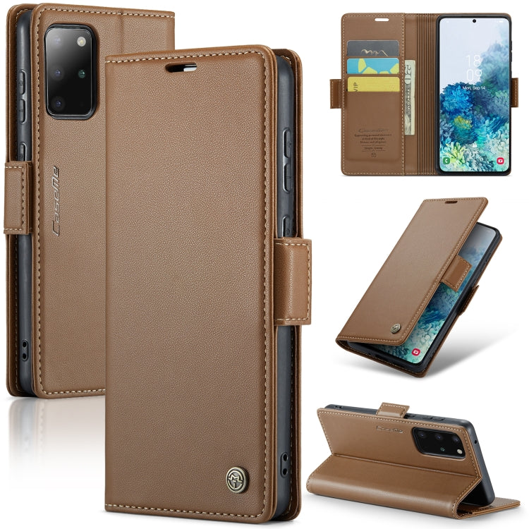 Samsung Galaxy S20+ Leather Wallet Case - RFID Blocking, Stand Function, Card Slots