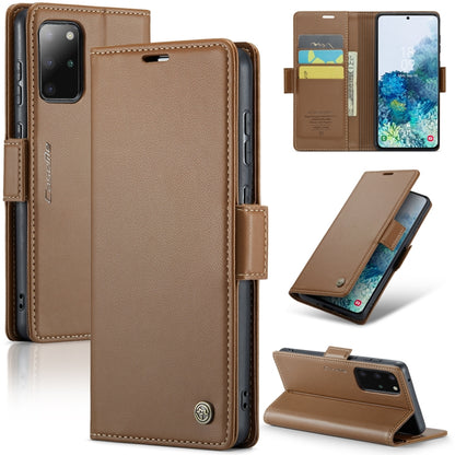 Samsung Galaxy S20+ Leather Wallet Case - RFID Blocking, Stand Function, Card Slots