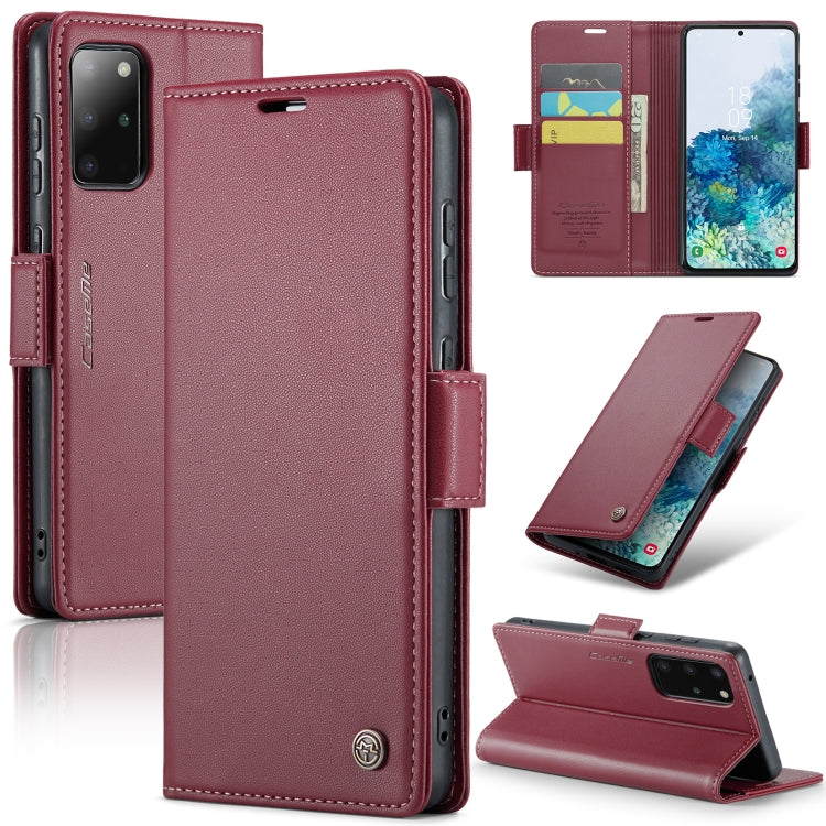 Samsung Galaxy S20+ Leather Wallet Case - RFID Blocking, Stand Function, Card Slots