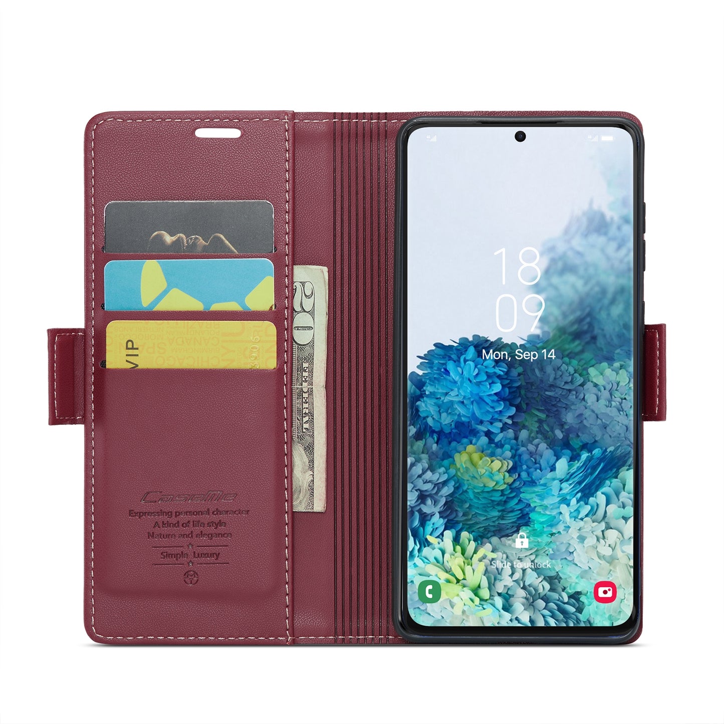 Samsung Galaxy S20+ Leather Wallet Case - RFID Blocking, Stand Function, Card Slots