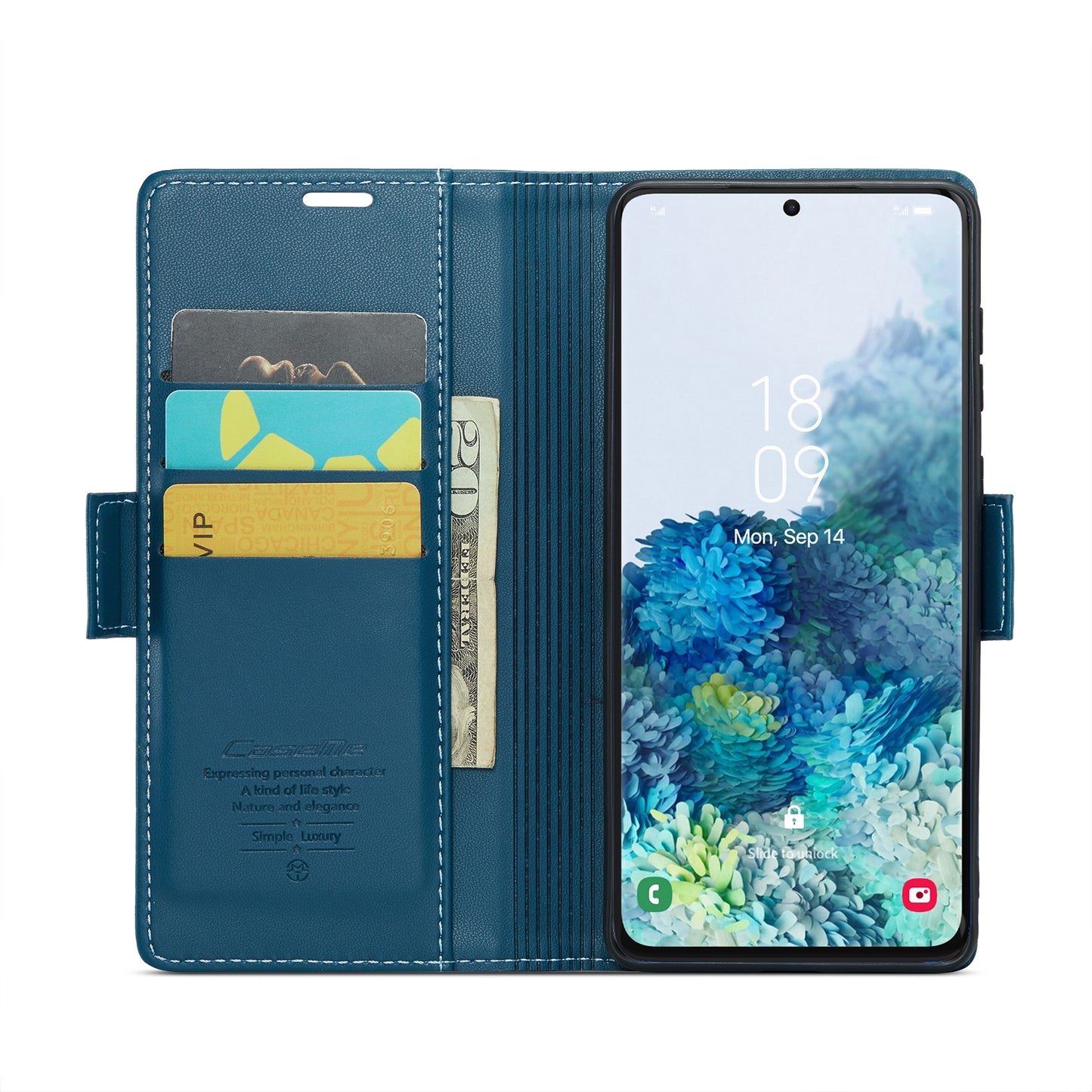 Samsung Galaxy S20+ Leather Wallet Case - RFID Blocking, Stand Function, Card Slots