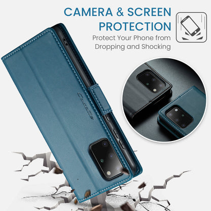 Samsung Galaxy S20+ Leather Wallet Case - RFID Blocking, Stand Function, Card Slots