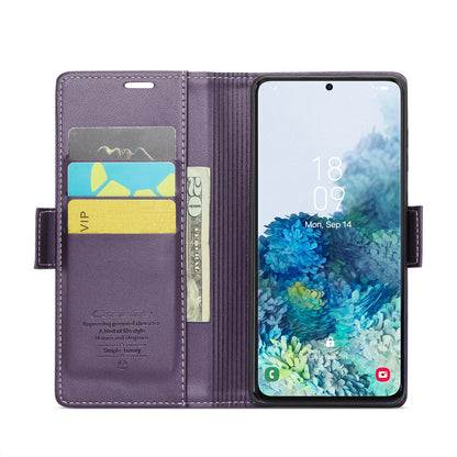 Samsung Galaxy S20+ Leather Wallet Case - RFID Blocking, Stand Function, Card Slots