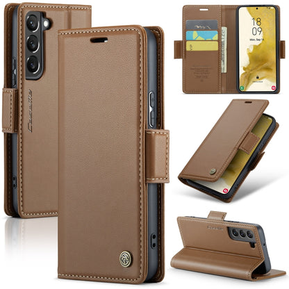 Samsung Galaxy S22 5G Leather Wallet Case - RFID Blocking, Stand Function, Card Slots