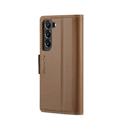 Samsung Galaxy S22 5G Leather Wallet Case - RFID Blocking, Stand Function, Card Slots
