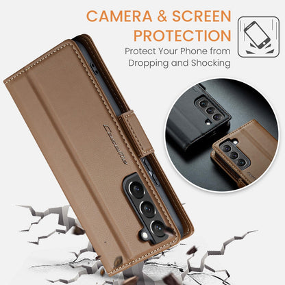 Samsung Galaxy S22 5G Leather Wallet Case - RFID Blocking, Stand Function, Card Slots