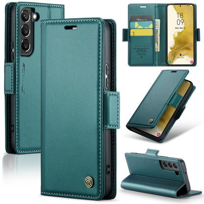 Samsung Galaxy S22 5G Leather Wallet Case - RFID Blocking, Stand Function, Card Slots
