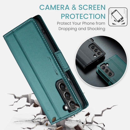 Samsung Galaxy S22 5G Leather Wallet Case - RFID Blocking, Stand Function, Card Slots