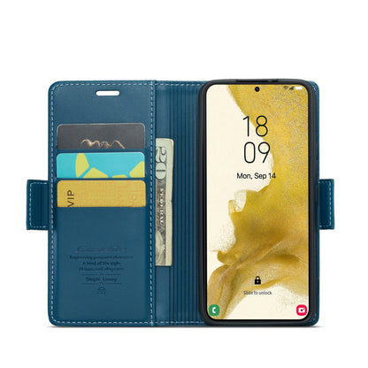 Samsung Galaxy S22+ 5G Leather Wallet Case - RFID Blocking, Stand Function, Card Slots