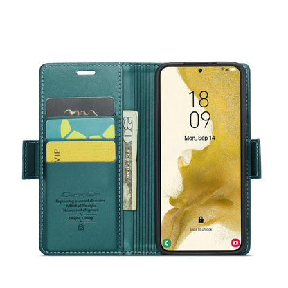 Samsung Galaxy S22+ 5G Leather Wallet Case - RFID Blocking, Stand Function, Card Slots