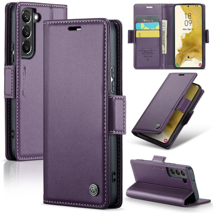 Samsung Galaxy S22+ 5G Leather Wallet Case - RFID Blocking, Stand Function, Card Slots