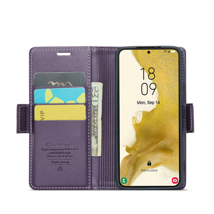 Samsung Galaxy S22+ 5G Leather Wallet Case - RFID Blocking, Stand Function, Card Slots