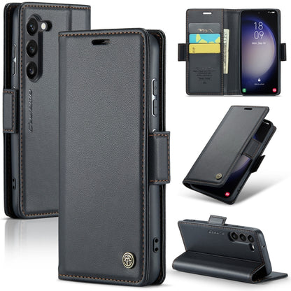 Samsung Galaxy S23+ 5G Leather Wallet Case - RFID Blocking, Stand Function, Card Slots