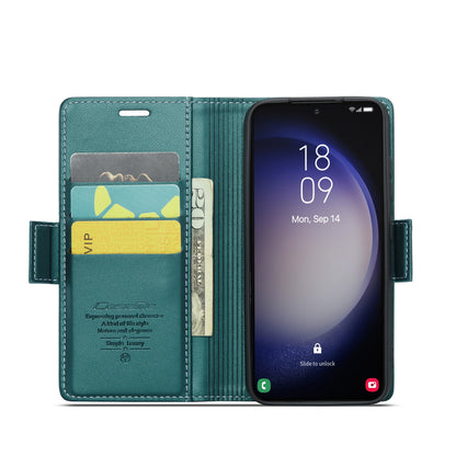 Samsung Galaxy S23+ 5G Leather Wallet Case - RFID Blocking, Stand Function, Card Slots
