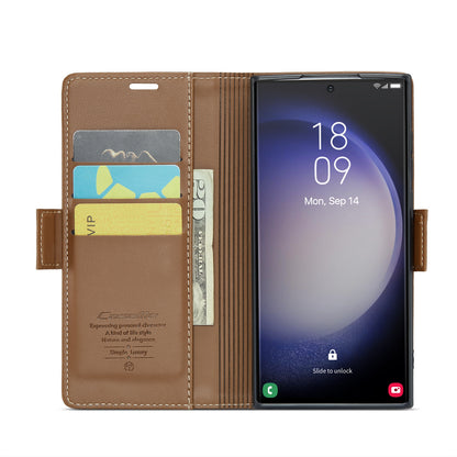Samsung Galaxy S23 Ultra 5G Leather Wallet Case - RFID Blocking, Stand Function, Card Slots