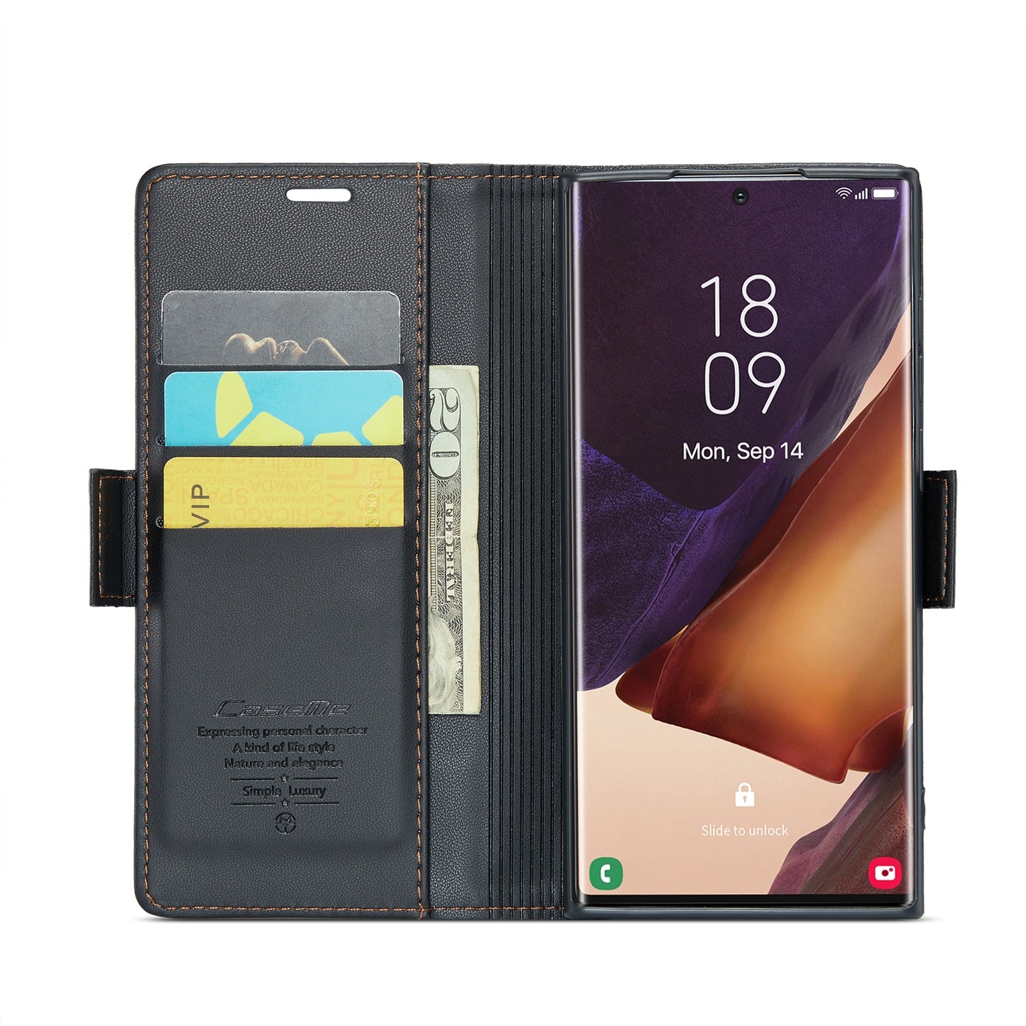 Samsung Galaxy Note20 Ultra Leather Wallet Case - RFID Blocking, Stand Function, Card Slots