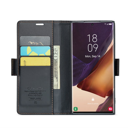 Samsung Galaxy Note20 Ultra Leather Wallet Case - RFID Blocking, Stand Function, Card Slots