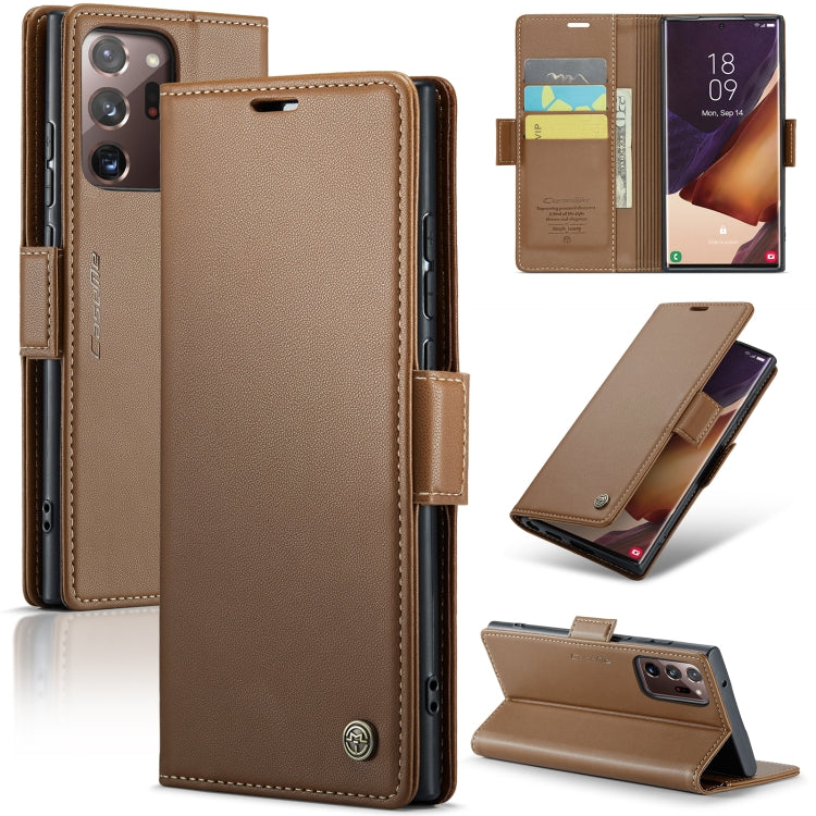 Samsung Galaxy Note20 Ultra Leather Wallet Case - RFID Blocking, Stand Function, Card Slots