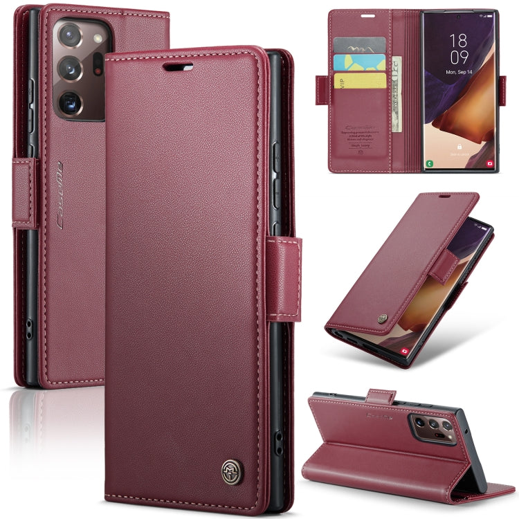 Samsung Galaxy Note20 Ultra Leather Wallet Case - RFID Blocking, Stand Function, Card Slots