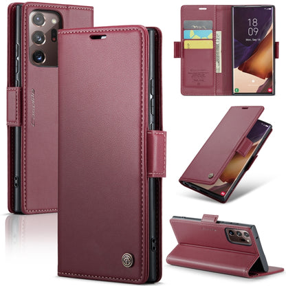 Samsung Galaxy Note20 Ultra Leather Wallet Case - RFID Blocking, Stand Function, Card Slots