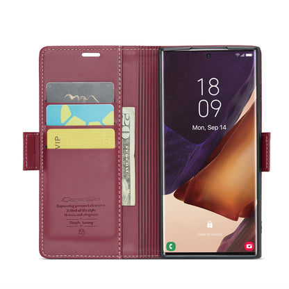 Samsung Galaxy Note20 Ultra Leather Wallet Case - RFID Blocking, Stand Function, Card Slots