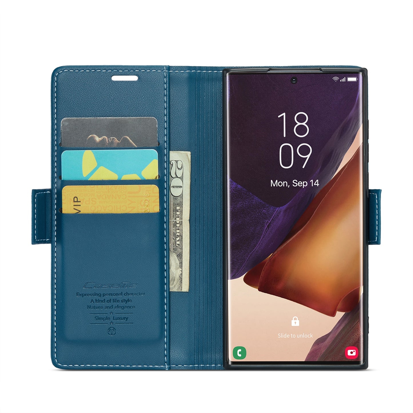 Samsung Galaxy Note20 Ultra Leather Wallet Case - RFID Blocking, Stand Function, Card Slots