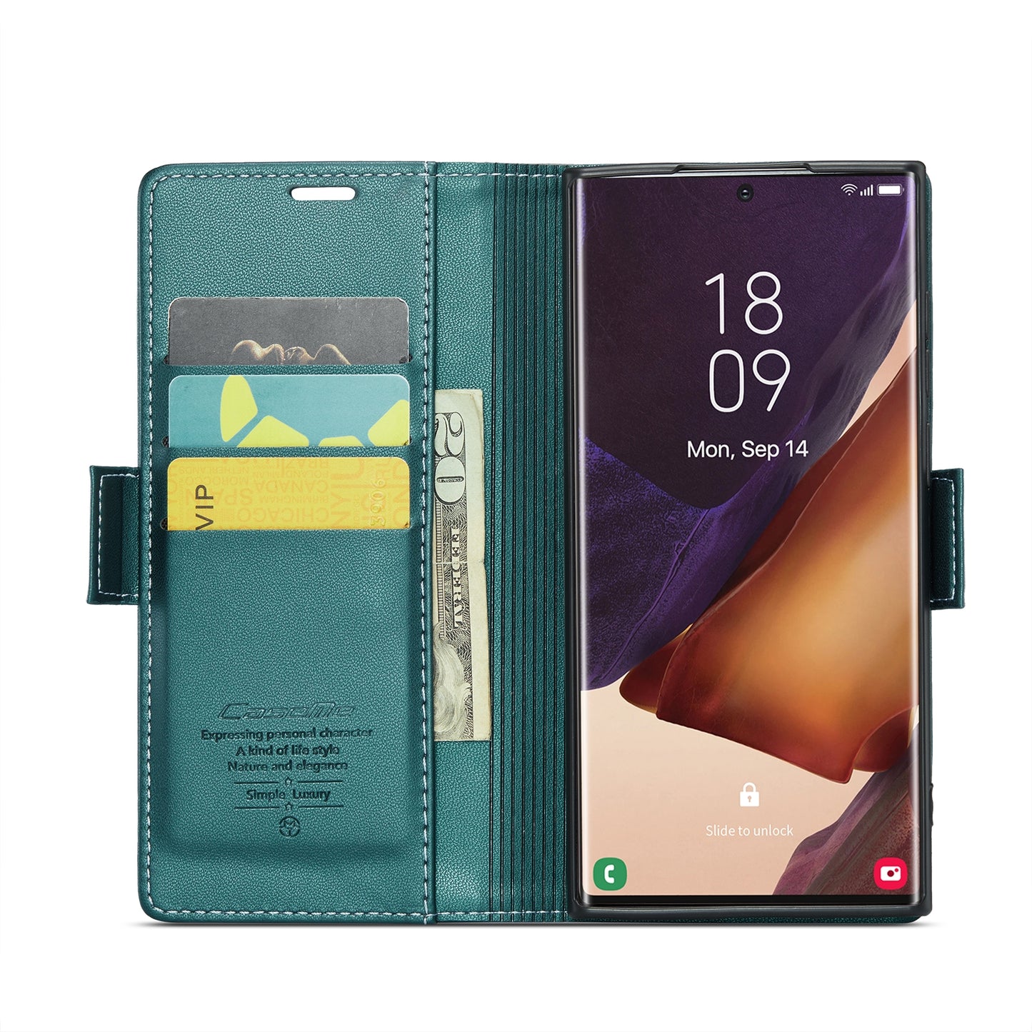 Samsung Galaxy Note20 Ultra Leather Wallet Case - RFID Blocking, Stand Function, Card Slots