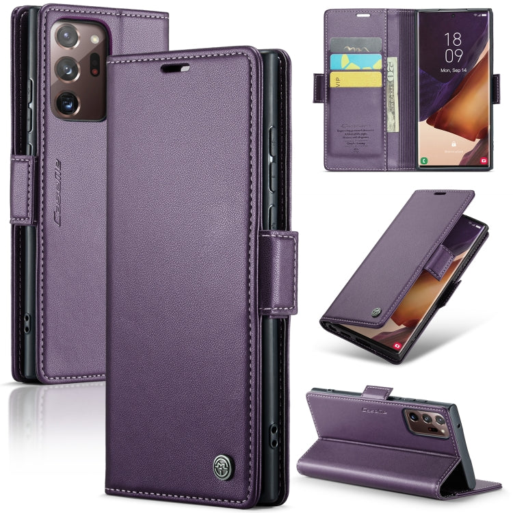 Samsung Galaxy Note20 Ultra Leather Wallet Case - RFID Blocking, Stand Function, Card Slots